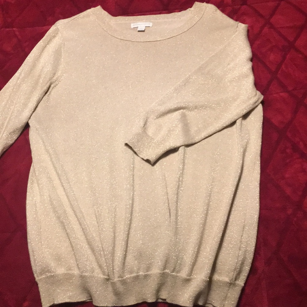 Gold sparkly sweater.